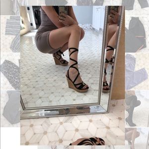 Guess lace up wedges